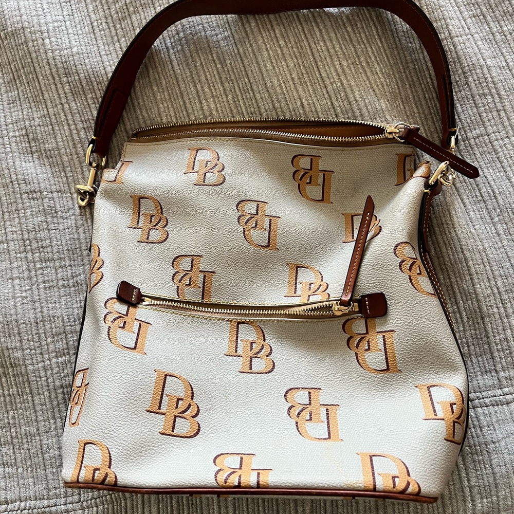 Dooney & Bourke Tan and Cream Shoulder Bag